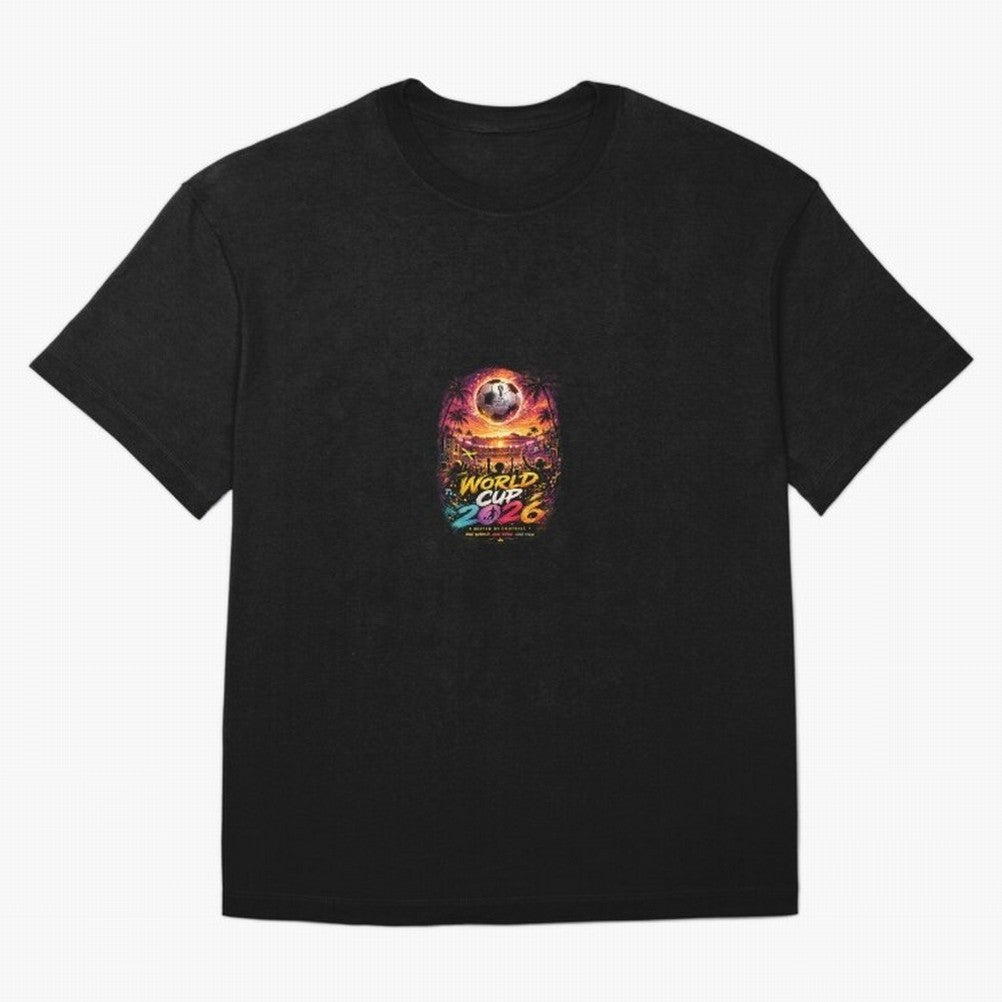 Copy of World Cup 2026 ¨C United Passion ?? | Neon Football Design Oversized T-Shirt Show Fan Pride Across the FIFA World Cup 2026 Journey through Messi Highlights, England, France and Netherlands Pride, Football History, Final Match Energy, Crowd