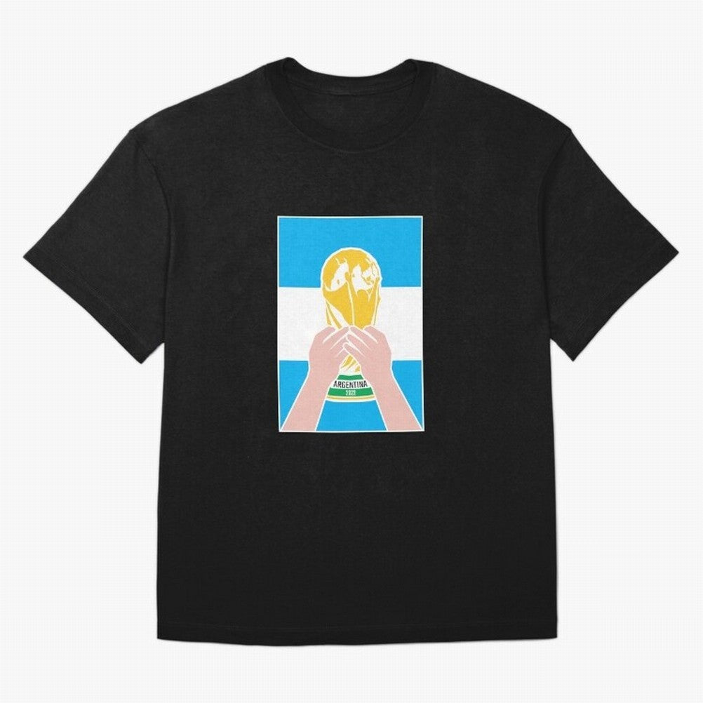 Champion Argentina 2022 Oversized T-Shirt Share Match Day Hype around FIFA World Cup 2026 Group Stage, Haaland and Mbappe, Germany, Football Festival Excitement, Trophy Ambitions, Country Rivalries and Star Player Buzz; Perfect for Fans,