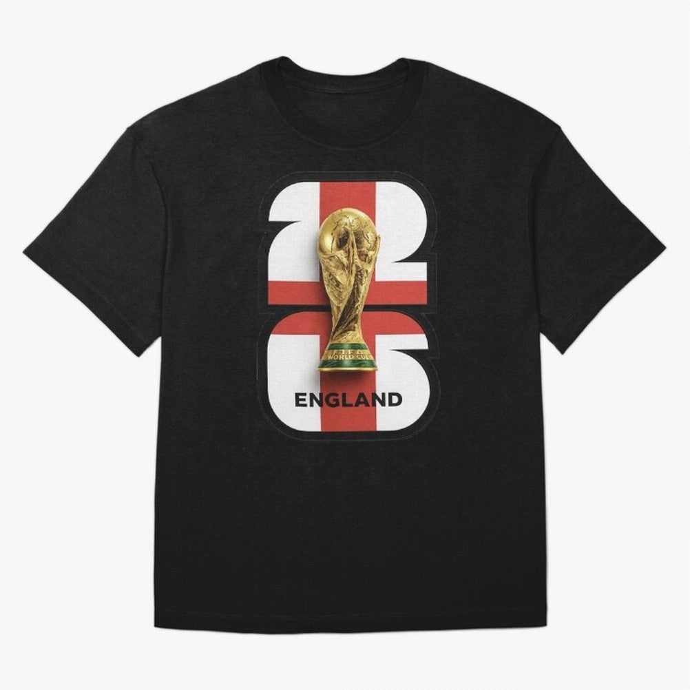 England Football World Cup 2026 - Three Lions Gold Trophy Edition Oversized T-Shirt Carry National Pride through FIFA World Cup 2026 Highlighting Neymar, Haaland and Cristiano Ronaldo, Portugal, Spain and Germany Energy, Classic Soccer Heritage,