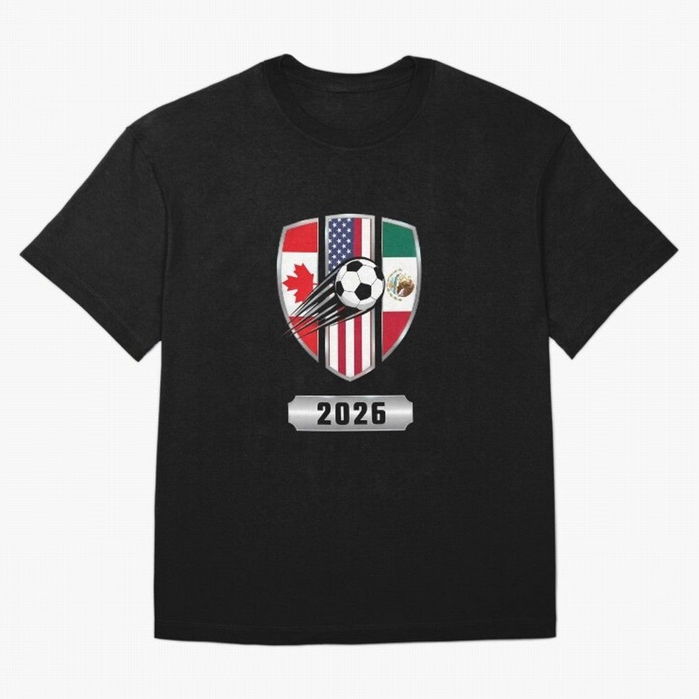 North United America Shield 2026 Cup Oversized T-Shirt Bring Bold Fan Energy to FIFA World Cup 2026 Spirit, Built around England, France and Netherlands, Neymar, Soccer Culture, Superstar Moments, National Team Dreams and Competitive Fire; Great