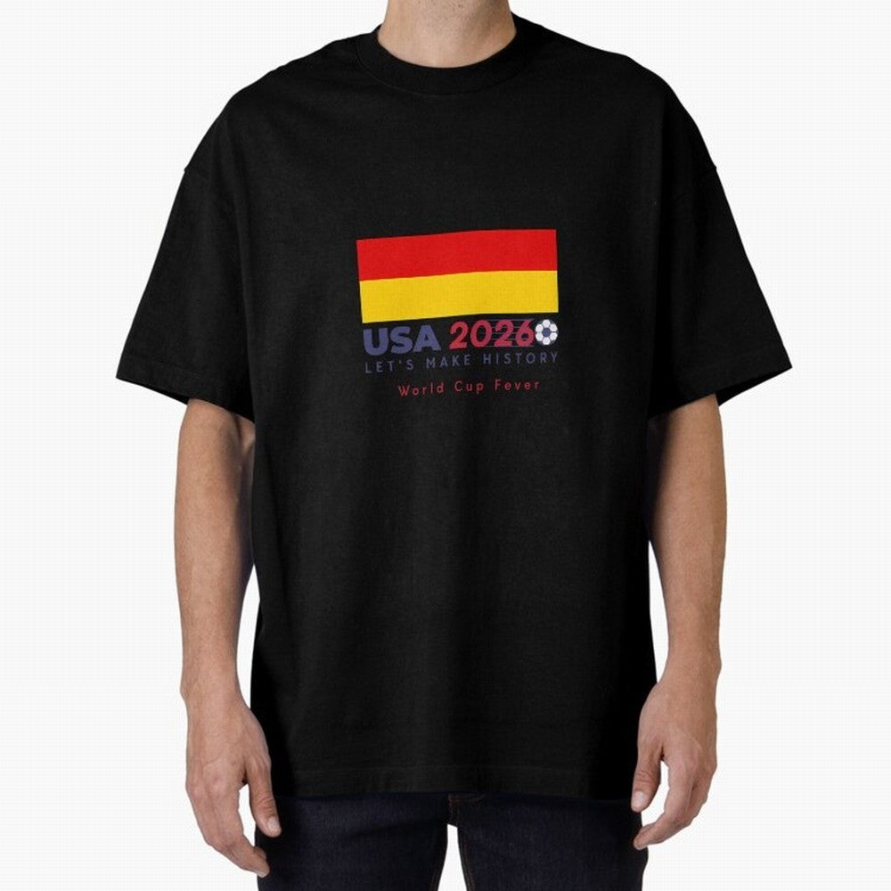 Usa 2026 World Cup Fever Americas Football. Oversized T-Shirt Support the FIFA World Cup 2026 USA Canada Mexico Journey through Neymar, Haaland and Cristiano Ronaldo Highlights, Portugal Pride, Football History, Final Match Energy, Crowd Noise and