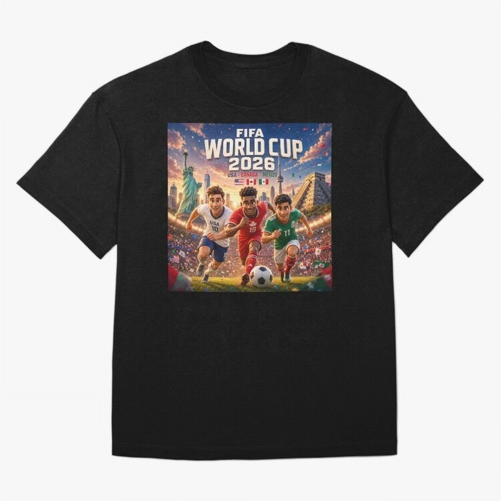 ? USA Canada Mexico Football 2026 #football 2026 Oversized T-Shirt Celebrate the Road through FIFA World Cup 2026 Filled with Messi, France and Portugal Energy, Football Festival Excitement, Trophy Ambitions, Country Rivalries and Star Player Buzz;