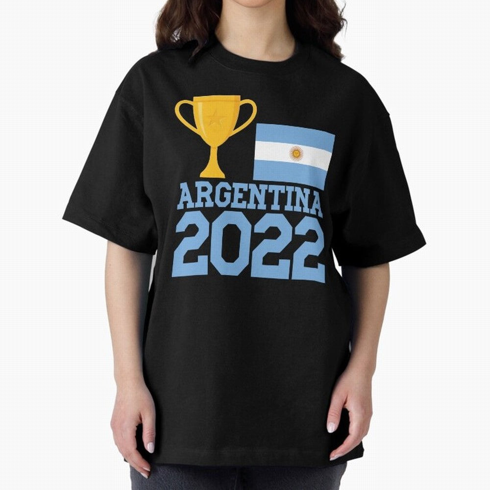 Argentina World Cup Soccer Football 2022, Argentina Soccer Jersey Argentinian Football, Argentina, Argentinian, Qatar World Cup 2022 Oversized T-Shirt Build FIFA World Cup 2026 Group Stage Inspired by Messi, Neymar and Mbappe, Netherlands Energy,
