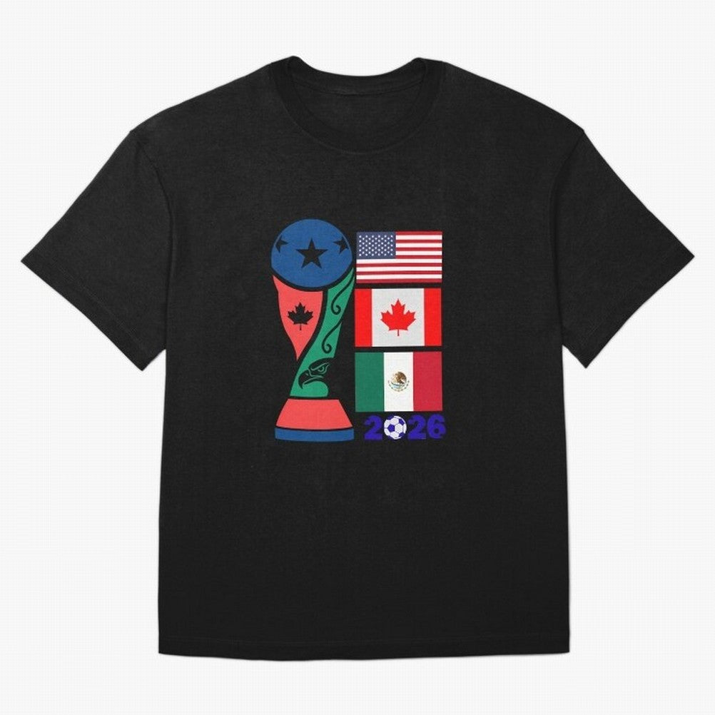North America Football Unity 2026 Oversized T-Shirt Celebrate Supporters United by Global Football Passion for FIFA World Cup 2026, Inspired by Neymar, Haaland and Cristiano Ronaldo, England, France and Netherlands, Football Festival Excitement,