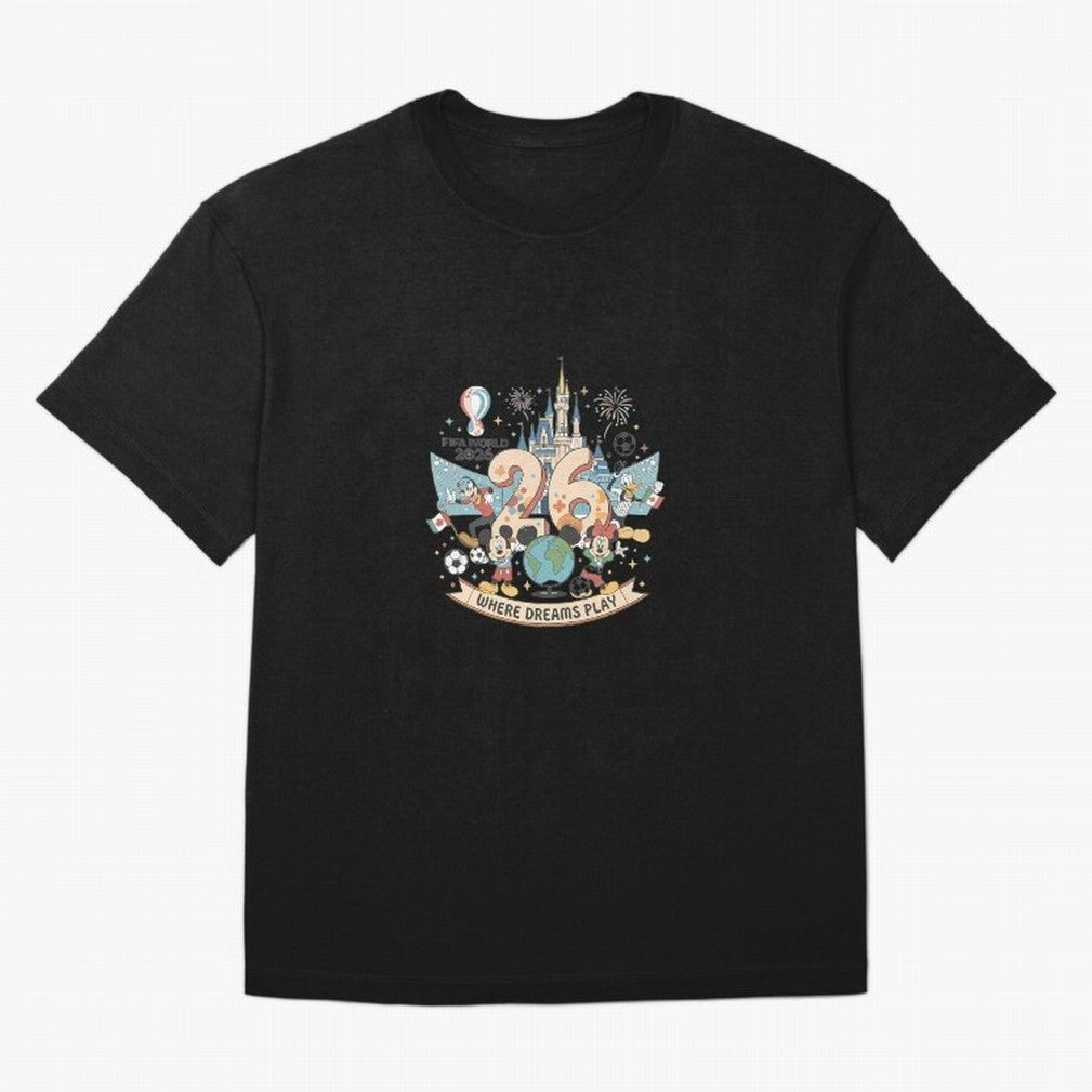 Dreamland Football 26 Oversized T-Shirt Bring Supporter Culture to the FIFA World Cup 2026 USA Canada Mexico Journey through Messi Highlights, Spain Pride, Soccer Culture, Superstar Moments, National Team Dreams and Competitive Fire; Great for