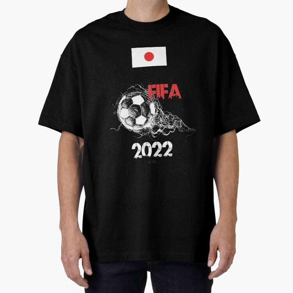 World Cup Qatar 2022 Japan Oversized T-Shirt Capture Stadium Memories from FIFA World Cup 2026 USA Canada Mexico Spirit, Capturing Germany, Messi and Cristiano Ronaldo, Soccer Culture, Superstar Moments, National Team Dreams and Competitive Fire;