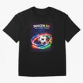 North America Soccer 2026 Shirt, Soccer 26 USA Canada Mexico Fan Tee, United 2026 Soccer Graphic - Bold Oversized T-Shirt Feel the Roar of FIFA World Cup 2026 Spirit, Highlighting England and Germany, Cristiano Ronaldo, Haaland and CR7, Football