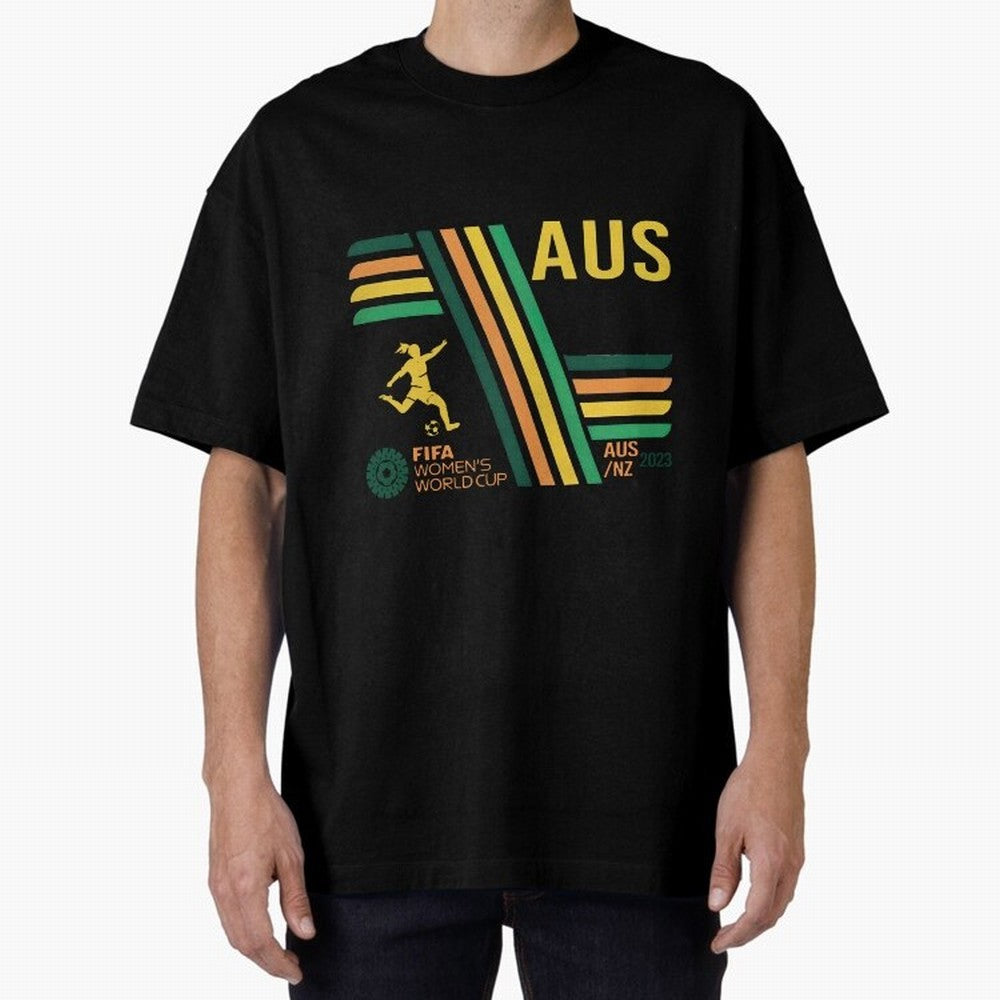 Australia Women's World Cup Oversized T-Shirt Wear the Spirit of the FIFA World Cup 2026 USA Canada Mexico Journey through Cristiano Ronaldo, Haaland and CR7 Highlights, Spain Pride, Retro Football Energy, Iconic Rivalries, Trophy Chase Drama and