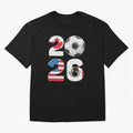 2026 North America Football Massive Event Soccer Ball Oversized T-Shirt Celebrate Unforgettable Nights in Global Football Passion for FIFA World Cup 2026 Group Stage, Built around Haaland and Mbappe, Brazil, Classic Soccer Heritage, Championship