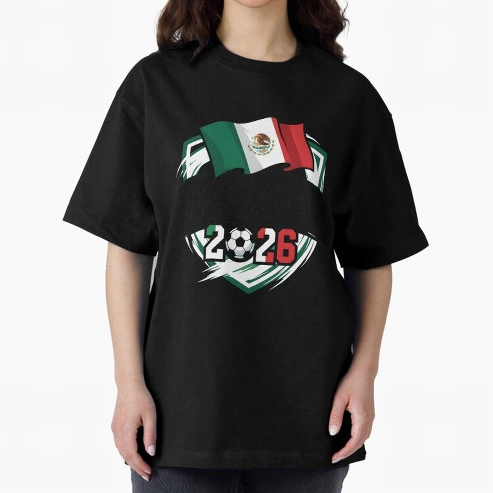 MEXICO World Cup 2026 Gift ¨C MEXICO Football Oversized T-Shirt Step into Match Day Hype around FIFA World Cup 2026 Group Stage, Messi, CR7 and Mbappe, England, France and Netherlands, Stadium Memories, Football Loyalty, International Chants and