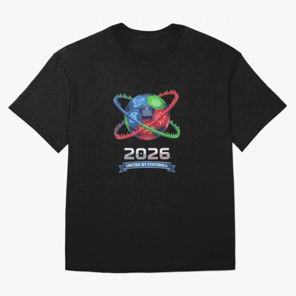 United By Football 2026 Global Connectivity Oversized T-Shirt Live the Energy of Match Day Hype around FIFA World Cup 2026, Messi and Cristiano Ronaldo, Germany, Fan Favorite Moments, National Team Passion, Big Match Drama and Soccer History; Ideal