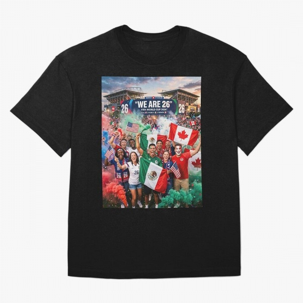 2026 World Cup Fans Celebrate Oversized T-Shirt Celebrate Global Passion for Global Football Passion for FIFA World Cup 2026 Group Stage, Featuring Messi and Cristiano Ronaldo, England, Football Passion, Legendary Performances, Festival Vibes and