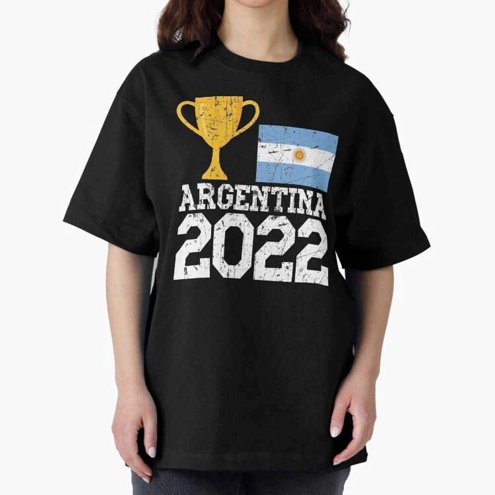Argentina World Cup Soccer Football 2022, Argentina Soccer Jersey Argentinian Football, Argentina, Argentinian, Qatar World Cup 2022 Oversized T-Shirt Show Your Stadium Side during Global Football Passion for FIFA World Cup 2026 USA Canada Mexico,