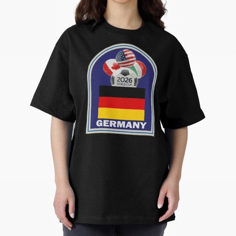 Germany 2026 Soccer T-shirt Oversized T-Shirt Capture Stadium Memories from Match Day Hype around FIFA World Cup 2026, Cristiano Ronaldo, Spain, Football Passion, Legendary Performances, Festival Vibes and Supporter Community; Made for Collectors