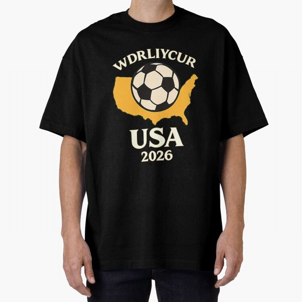 World Cup 2026 USA Soccer Fan T-Shirt Oversized T-Shirt Celebrate Football Dreams Across FIFA World Cup 2026 USA Canada Mexico for Fans of Cristiano Ronaldo and Germany, Bringing Football Passion, Legendary Performances, Festival Vibes and