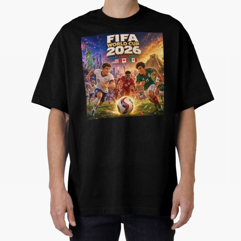North America Football Festival 2026 #football 2026 Oversized T-Shirt Celebrate the Stars of FIFA World Cup 2026 with Cristiano Ronaldo, Haaland and CR7, Portugal Energy, Sports Nostalgia, International Competition, Famous Players and Unforgettable