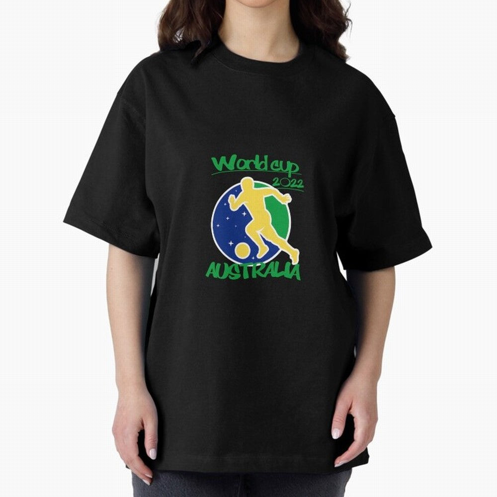 Australia World Cup 2022 Oversized T-Shirt Turn Every Weekend Toward FIFA World Cup 2026 Filled with Messi, Brazil Energy, Retro Football Energy, Iconic Rivalries, Trophy Chase Drama and Stadium Atmosphere; Ideal for Fans Who Follow Messi,