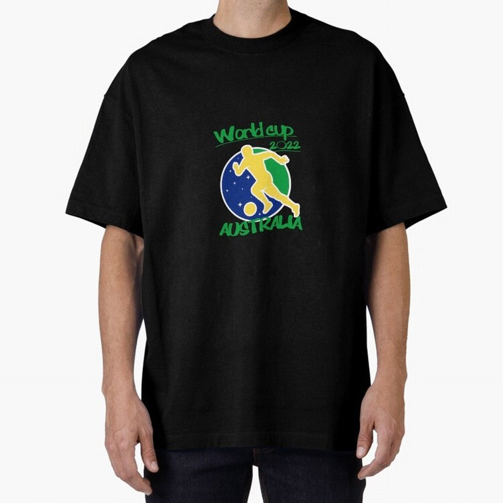 Australia World Cup 2022 Oversized T-Shirt Turn Every Weekend Toward FIFA World Cup 2026 Filled with Messi, Brazil Energy, Retro Football Energy, Iconic Rivalries, Trophy Chase Drama and Stadium Atmosphere; Ideal for Fans Who Follow Messi,
