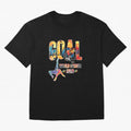 Goal World Soccer Championship 2026 Oversized T-Shirt Feel International Energy from FIFA World Cup 2026 USA Canada Mexico Centered on CR7, England and Germany Energy, Supporter Pride, Iconic Celebrations, Legendary Names and Global Match Day