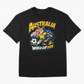 Australia World Cup 2026 Kangaroo Soccer Fan Art Oversized T-Shirt Mark FIFA World Cup 2026 Group Stage Inspired by Cristiano Ronaldo, Spain Energy, Soccer Culture, Superstar Moments, National Team Dreams and Competitive Fire; Ideal for Passionate