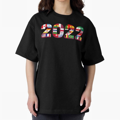 All the 32 Teams that Played in 2022 in Qatar for Football Fans Oversized T-Shirt Wear the Spirit of FIFA World Cup 2026 Filled with Messi and Cristiano Ronaldo, England, France and Netherlands Energy, Stadium Chants, National Pride, Trophy Dreams