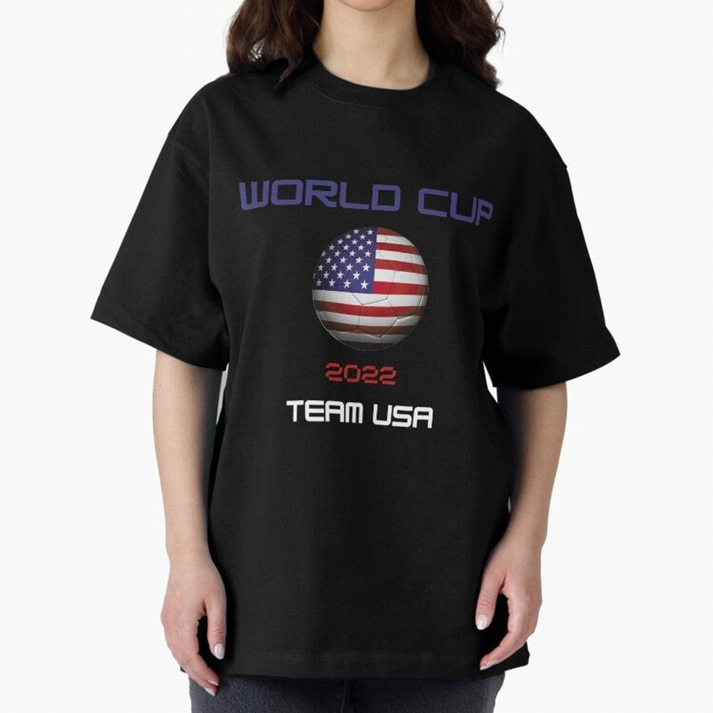 World cup 2022 Team USA Oversized T-Shirt Celebrate Football Heritage in the FIFA World Cup 2026 Journey through Cristiano Ronaldo Highlights, Argentina, France and Brazil Pride, Worldwide Fan Energy, Dramatic Goals, Stadium Lights and Championship