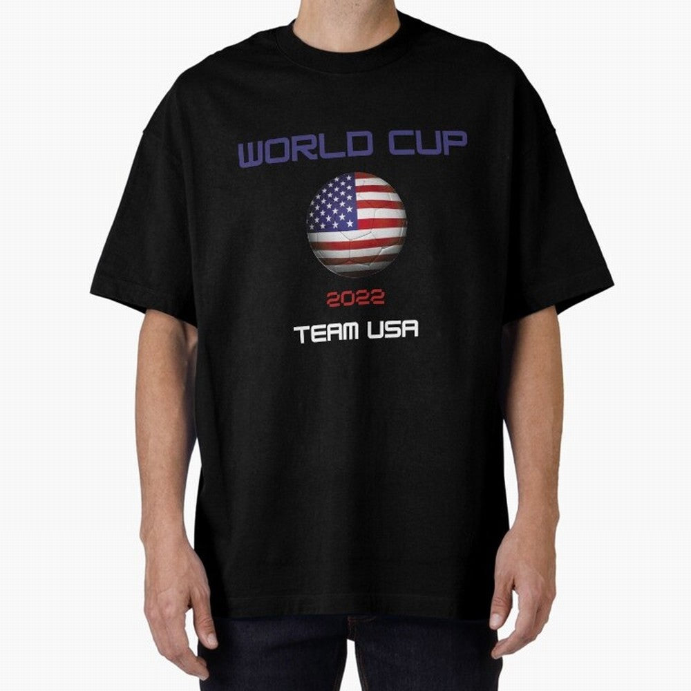 World cup 2022 Team USA Oversized T-Shirt Celebrate Football Heritage in the FIFA World Cup 2026 Journey through Cristiano Ronaldo Highlights, Argentina, France and Brazil Pride, Worldwide Fan Energy, Dramatic Goals, Stadium Lights and Championship