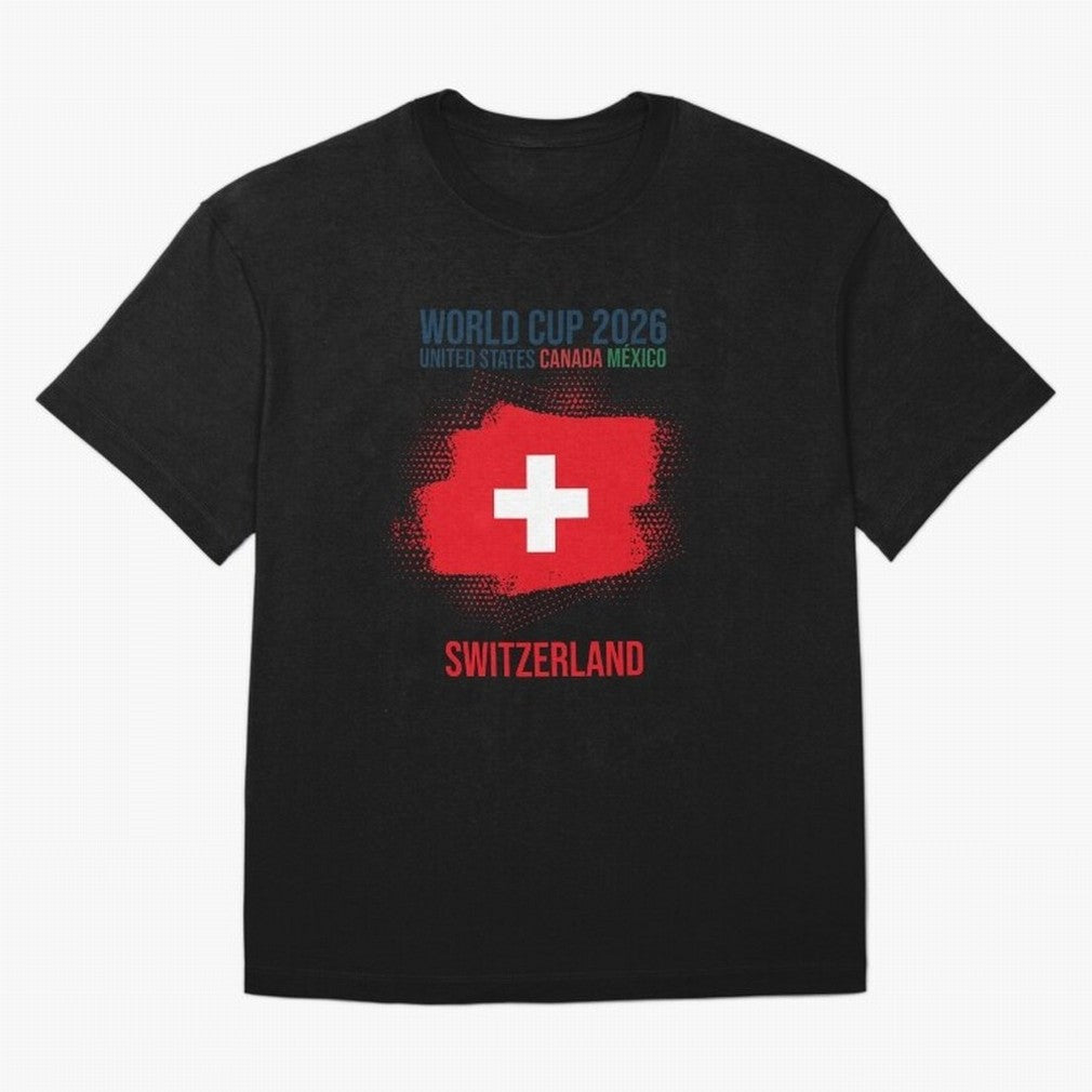 SWETZERLAND WORLD CUP 2026 Oversized T-Shirt Capture Global Football Passion for FIFA World Cup 2026, Made for Mbappe and Neymar, Spain, Tournament Hype, Historic Matchups, Family Viewing Parties and Global Sports Pride; Great for Supporters Who