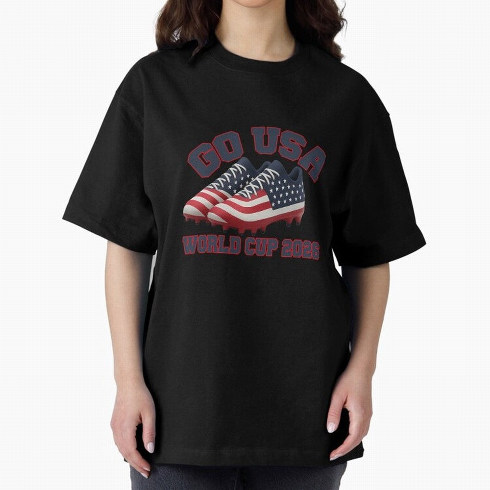 Go Usa. Usa 2026 World Cup 2026 World Cup Soccer Usa Soccer Usa Men Oversized T-Shirt Show Match Day Excitement for Match Day Hype around FIFA World Cup 2026 Group Stage, Haaland and Mbappe, France, Supporter Pride, Iconic Celebrations, Legendary
