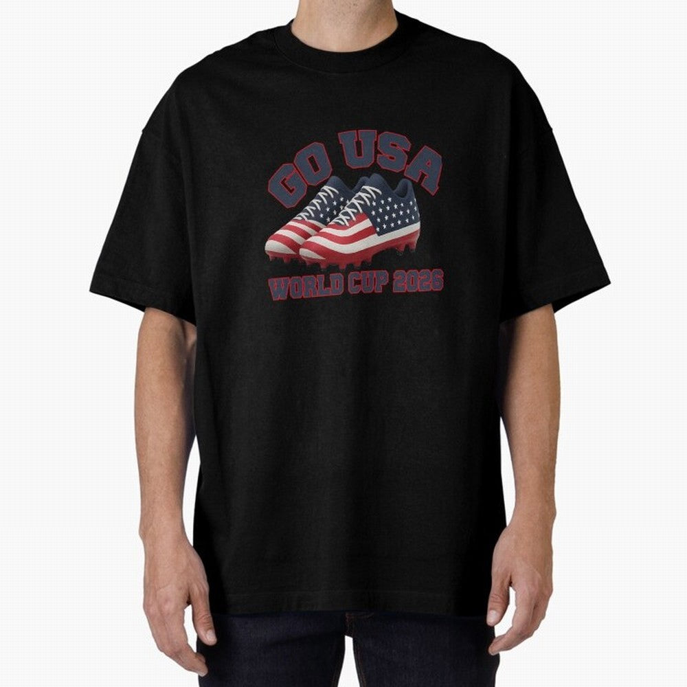 Go Usa. Usa 2026 World Cup 2026 World Cup Soccer Usa Soccer Usa Men Oversized T-Shirt Show Match Day Excitement for Match Day Hype around FIFA World Cup 2026 Group Stage, Haaland and Mbappe, France, Supporter Pride, Iconic Celebrations, Legendary