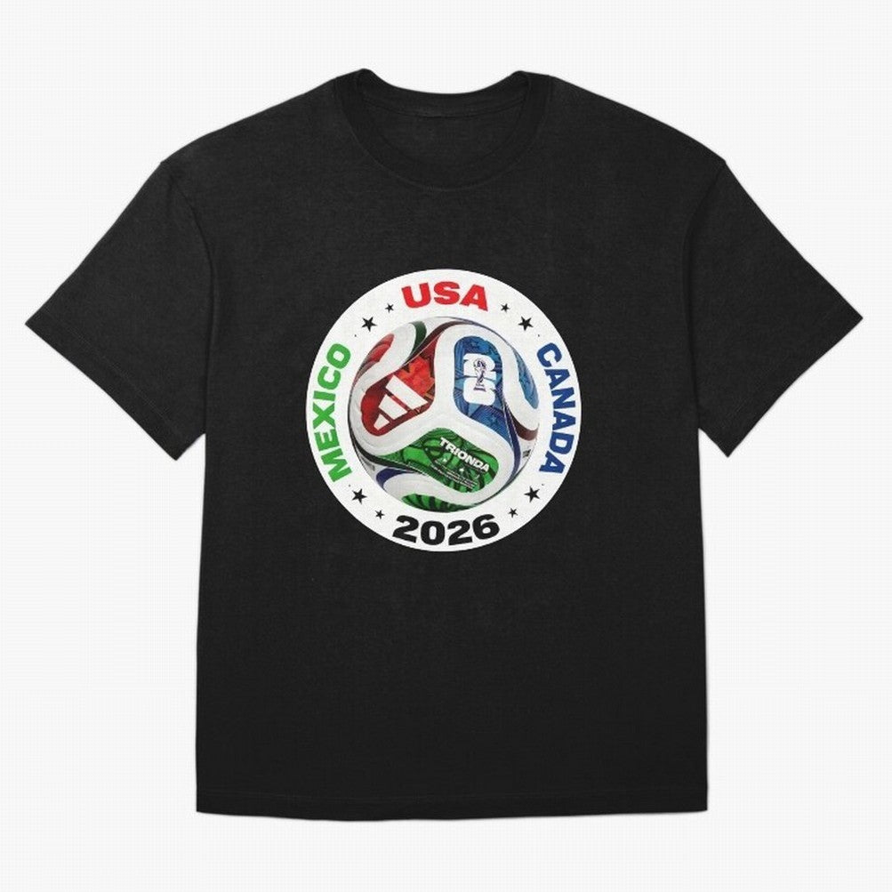 Trionda 26 Soccer Ball - North America 2026 Football Art Oversized T-Shirt Remember the FIFA World Cup 2026 Journey through CR7 and Messi Highlights, Argentina and Brazil Pride, Stadium Memories, Football Loyalty, International Chants and