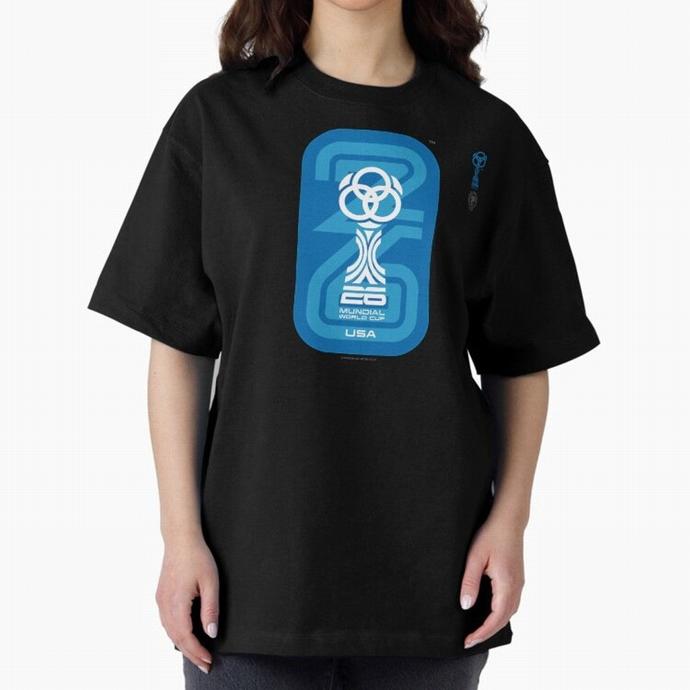 Mundial 26 USA Fan Trophy ¨C Retro Soccer World Cup Inspired Graphic ¨C Modern Football Art Design Oversized T-Shirt Celebrate Rivalries and Pride in Global Football Passion for FIFA World Cup 2026 USA Canada Mexico, Connected to Haaland, Germany,
