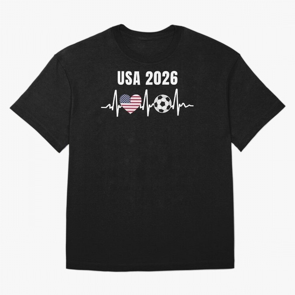 Soccer USA 2026 American Flag America World Cup Fan Gift Oversized T-Shirt Show Passion for the Stars of FIFA World Cup 2026 for Fans of Haaland and Mbappe and Portugal, Bringing Global Supporter Spirit, Legendary Goals, National Colors and