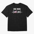 Soccer USA 2026 American Flag America World Cup Fan Gift Oversized T-Shirt Show Passion for the Stars of FIFA World Cup 2026 for Fans of Haaland and Mbappe and Portugal, Bringing Global Supporter Spirit, Legendary Goals, National Colors and