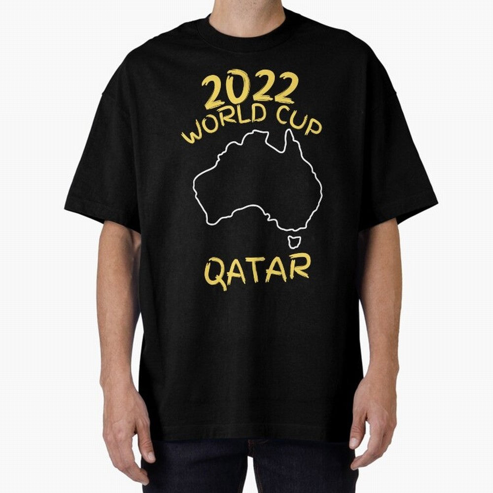 Socceroos World Cup 2022 Qatar Oversized T-Shirt Make the Season About FIFA World Cup 2026 USA Canada Mexico for Fans of Messi and Brazil, Bringing Championship Spirit, Famous Goals, Roaring Crowds and International Football Unity; Ideal for