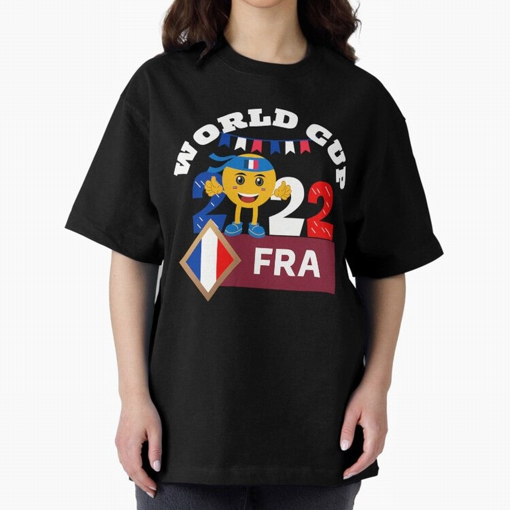 Fifa World Cup 2022. France 2022. Qatar 2022 Oversized T-Shirt Celebrate Supporters United by FIFA World Cup 2026 Group Stage for Fans of Cristiano Ronaldo and Argentina, France and Brazil, Bringing Football History, Final Match Energy, Crowd Noise