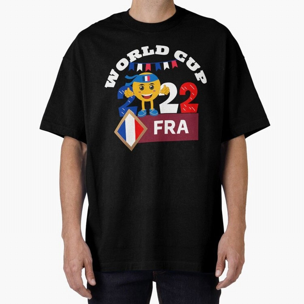 Fifa World Cup 2022. France 2022. Qatar 2022 Oversized T-Shirt Celebrate Supporters United by FIFA World Cup 2026 Group Stage for Fans of Cristiano Ronaldo and Argentina, France and Brazil, Bringing Football History, Final Match Energy, Crowd Noise