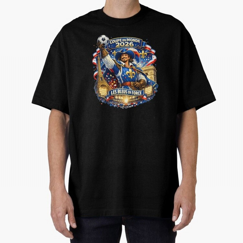 France World Cup 2026 Supporter Oversized T-Shirt Celebrate National Team Dreams in Global Football Passion for FIFA World Cup 2026, Celebrating Haaland and Mbappe, France and Portugal, Stadium Memories, Football Loyalty, International Chants and