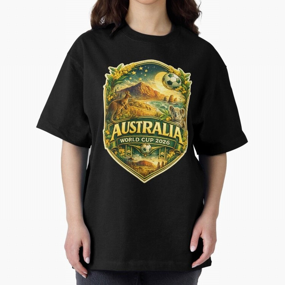 Australia FIFA World Cup 2026 Great Barrier Reef Outback Kangaroo Coast Oversized T-Shirt Celebrate Rivalries and Pride in the FIFA World Cup 2026 USA Canada Mexico Journey through Neymar, Haaland and Cristiano Ronaldo Highlights, Portugal Pride,