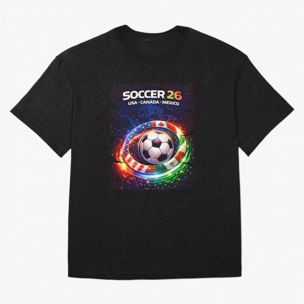 North America Soccer 2026 Shirt, Soccer 26 USA Canada Mexico Fan Tee, United 2026 Soccer Graphic Oversized T-Shirt Show Passion for the Stars of FIFA World Cup 2026 Group Stage Highlighting Neymar, Germany Energy, Goal Celebration Energy, Supporter