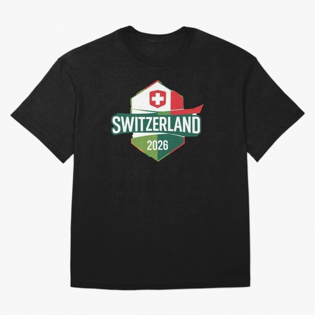 Switzerland WC2026 Oversized T-Shirt Refresh the FIFA World Cup 2026 Group Stage Journey through Neymar, Haaland and Cristiano Ronaldo Highlights, Argentina, France and Brazil Pride, Match Day Excitement, Supporter Culture, Golden Goals and Global