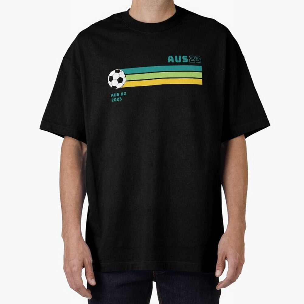 Australian Womens World Cup 2023 Oversized T-Shirt Represent Fans Who Live for the FIFA World Cup 2026 USA Canada Mexico Journey through Messi, CR7 and Mbappe Highlights, Portugal, Spain and Germany Pride, Retro Football Energy, Iconic Rivalries,