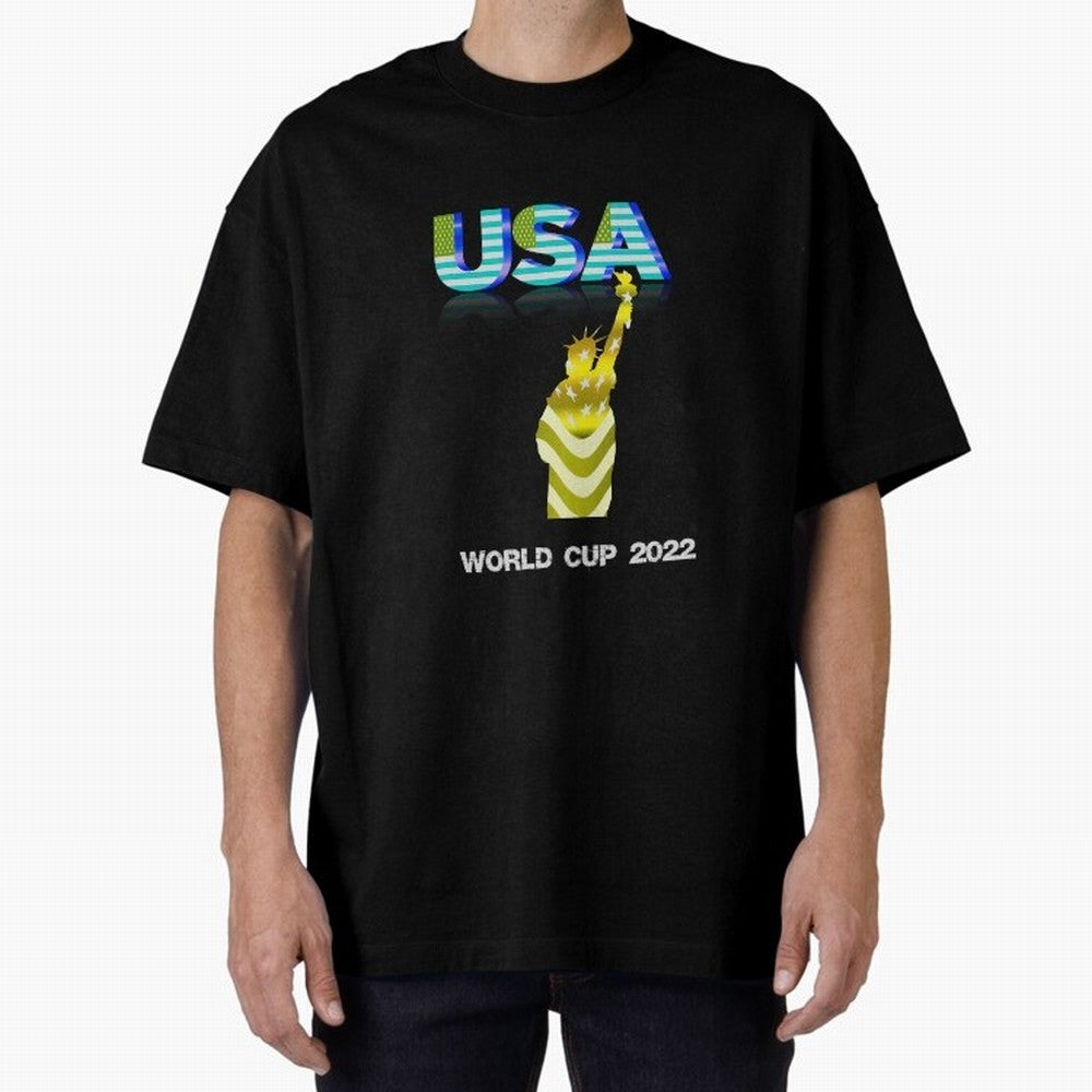 USA World Cup 2022 Oversized T-Shirt Celebrate the Next Chapter of FIFA World Cup 2026 USA Canada Mexico Centered on Haaland and Mbappe, England and Germany Energy, Worldwide Fan Energy, Dramatic Goals, Stadium Lights and Championship Celebrations;