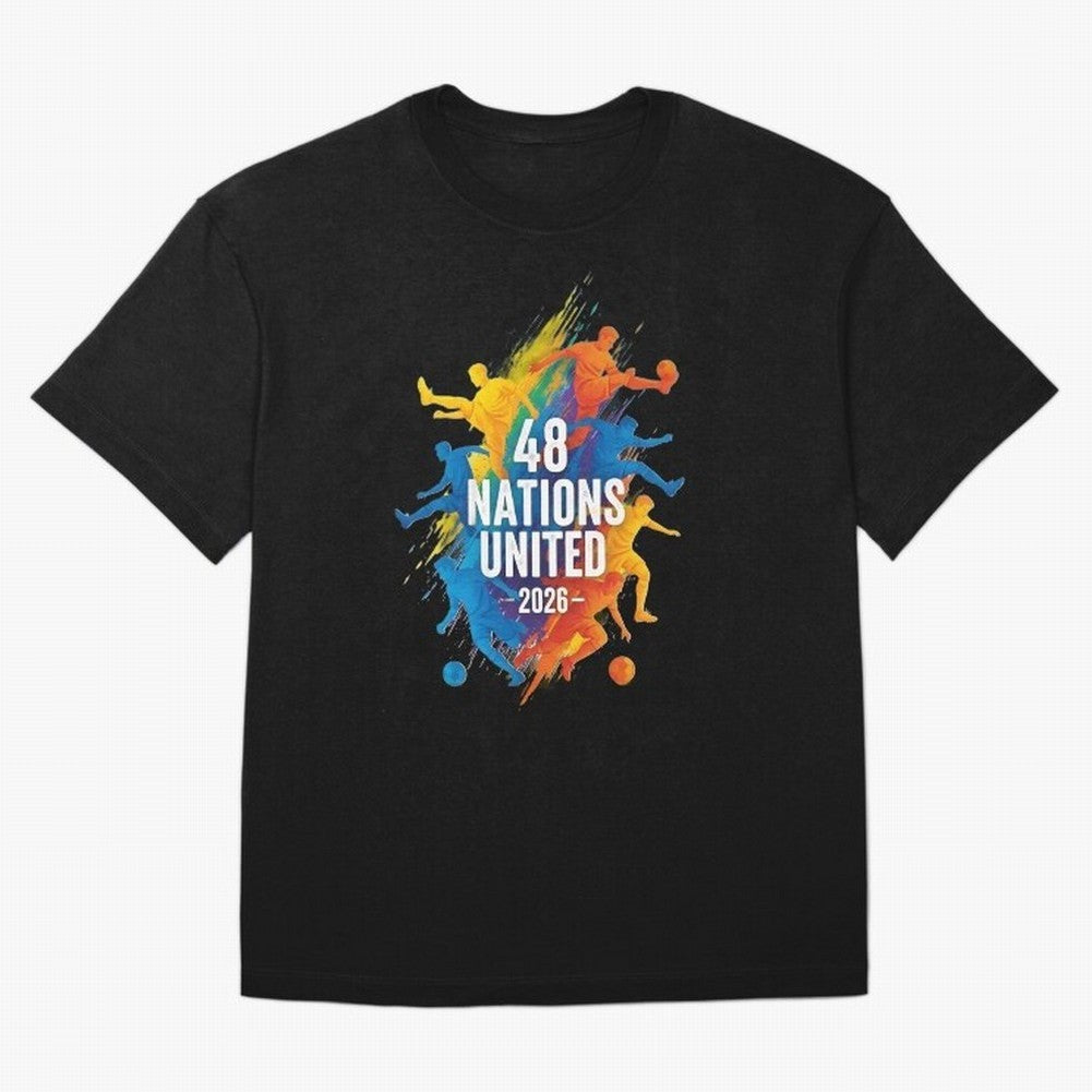 The Unity of World Football Oversized T-Shirt Celebrate Fan Culture around FIFA World Cup 2026 USA Canada Mexico Spirit, Driven by France and Portugal, CR7 and Messi, Tournament Hype, Historic Matchups, Family Viewing Parties and Global Sports