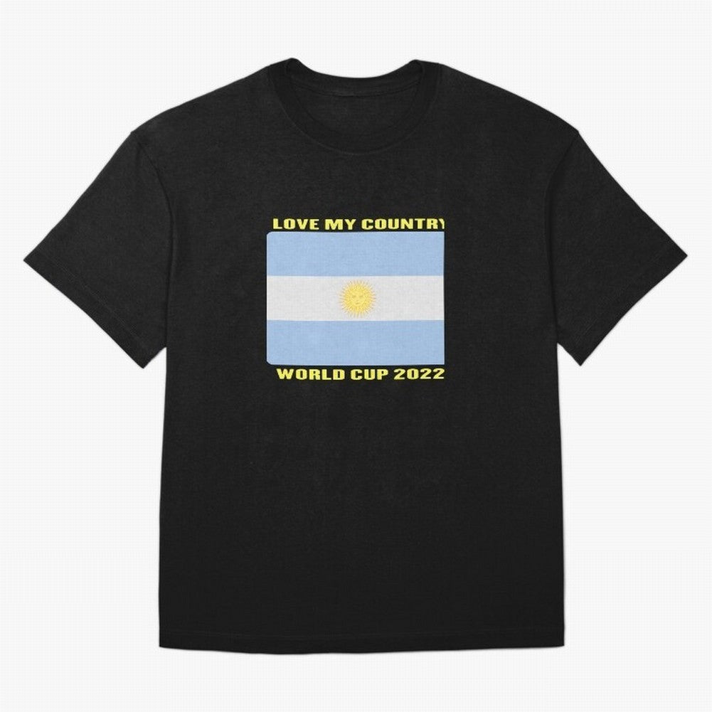 I Love My Country Argentina World Cup 2022 Oversized T-Shirt Step into Match Day Hype around FIFA World Cup 2026, Cristiano Ronaldo, France and Portugal, Tournament Hype, Historic Matchups, Family Viewing Parties and Global Sports Pride; Made for