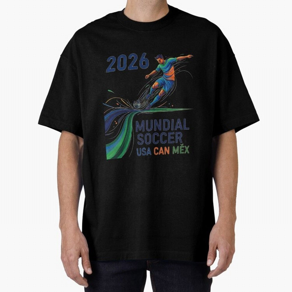 Triangular Goal Art 2026 Oversized T-Shirt Bring Retro Soccer Energy to FIFA World Cup 2026 USA Canada Mexico Built around Cristiano Ronaldo, France and Portugal Energy, Fan Favorite Moments, National Team Passion, Big Match Drama and Soccer