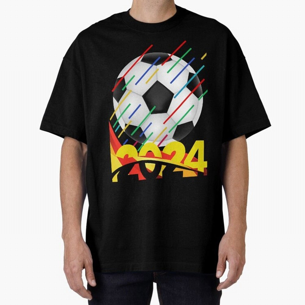 FOOTBALL 2024 Oversized T-Shirt Make Your Look Match Match Day Hype around FIFA World Cup 2026 Group Stage, Haaland and Mbappe, Brazil, Portugal and Argentina, Classic Soccer Heritage, Championship Pressure, Fan Loyalty and International Pride;
