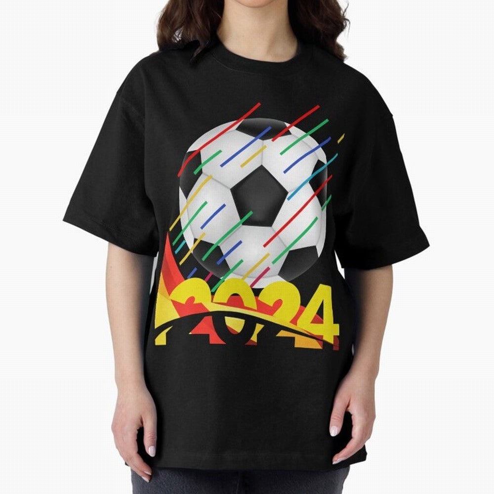 FOOTBALL 2024 Oversized T-Shirt Make Your Look Match Match Day Hype around FIFA World Cup 2026 Group Stage, Haaland and Mbappe, Brazil, Portugal and Argentina, Classic Soccer Heritage, Championship Pressure, Fan Loyalty and International Pride;