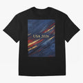 Elevated USA 2026 Soccer Oversized T-Shirt Follow Every Goal of FIFA World Cup 2026 USA Canada Mexico for Fans of Mbappe and Neymar and France and Portugal, Bringing Football Passion, Legendary Performances, Festival Vibes and Supporter Community;