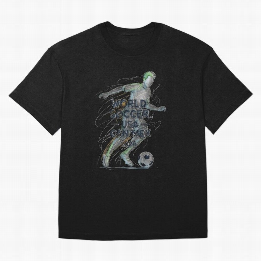 Triumphant Kick 2026 Oversized T-Shirt Relive Legendary Nights from FIFA World Cup 2026 USA Canada Mexico Highlighting Haaland and Mbappe, Spain and Netherlands Energy, Football Passion, Legendary Performances, Festival Vibes and Supporter